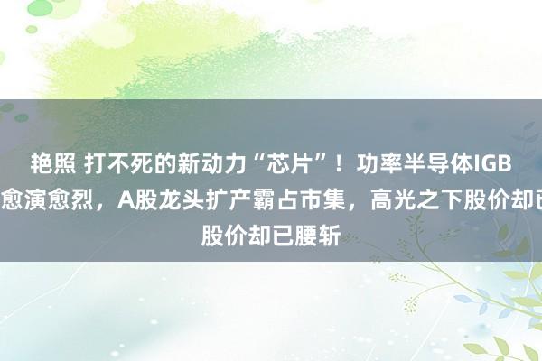 艳照 打不死的新动力“芯片”！功率半导体IGBT缺货愈演愈烈，A股龙头扩产霸占市集，高光之下股价却已腰斩