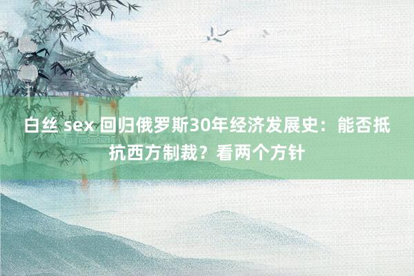 白丝 sex 回归俄罗斯30年经济发展史：能否抵抗西方制裁？看两个方针