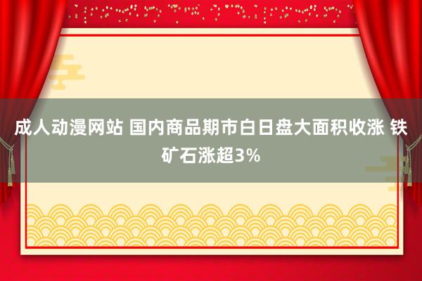 成人动漫网站 国内商品期市白日盘大面积收涨 铁矿石涨超3%