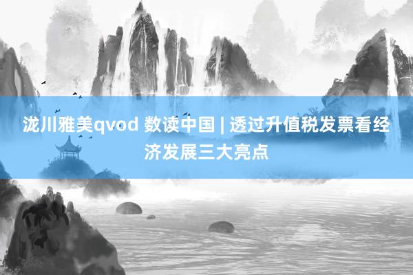 泷川雅美qvod 数读中国 | 透过升值税发票看经济发展三大亮点