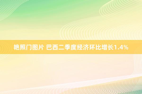 艳照门图片 巴西二季度经济环比增长1.4%