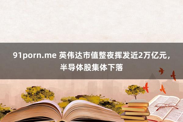 91porn.me 英伟达市值整夜挥发近2万亿元，半导体股集体下落