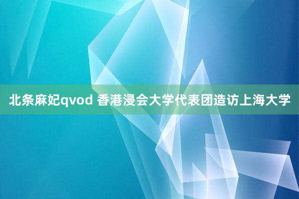 北条麻妃qvod 香港浸会大学代表团造访上海大学